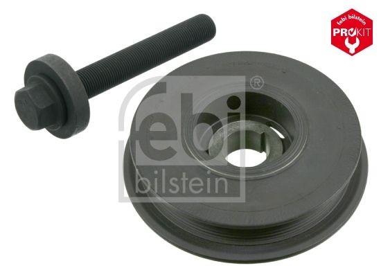 33620 FEBI BILSTEIN Crank pulley SAAB 6PK, Ø: 180mm, Number of ribs: 5, with screw, Bosch-Mahle Turbo NEW