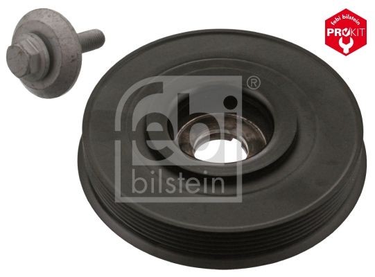 FEBI BILSTEIN 33784 Crankshaft pulley 6PK, Ø: 153mm, Number of ribs: 5, with screw, for crankshaft, Bosch-Mahle Turbo NEW
