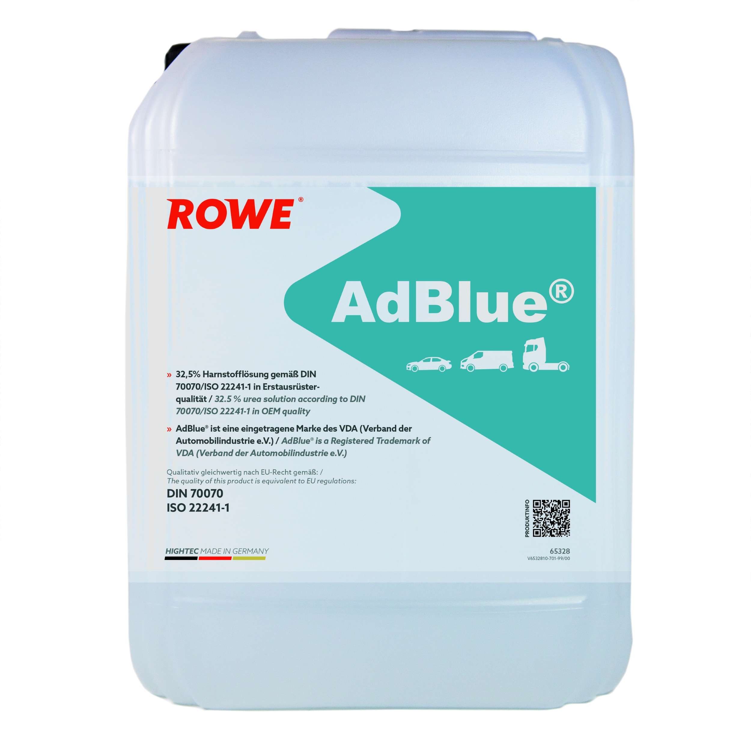 ROWE 65328010099 Automotive leak detection dye Canister, Capacity: 10l, Thin, DIN 70070, ISO 22241-1