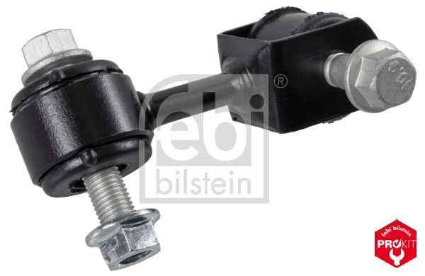 FEBI BILSTEIN 34758 Anti-roll bar link Front Axle Right, 75mm, M10 x 1,25 , Bosch-Mahle Turbo NEW, with attachment material, Steel , black