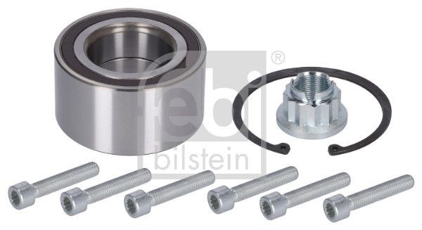 FEBI BILSTEIN 34789 Wheel bearing kit with attachment material, with integrated magnetic sensor ring, with ABS sensor ring, 96 mm, Angular Ball Bearing