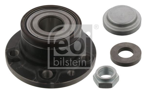 FEBI BILSTEIN Rear Axle Left, Rear Axle Right, with attachment material, Wheel Bearing integrated into wheel hub, with integrated magnetic sensor ring, with ABS sensor ring, with wheel hub, 120 mm, Angular Ball Bearing Inner Diameter: 30mm Wheel hub bearing 34956 buy