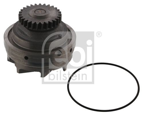FEBI BILSTEIN 35022 Water pump Number of Teeth: 27, Grey Cast Iron, with seal, with gear, Grey Cast Iron