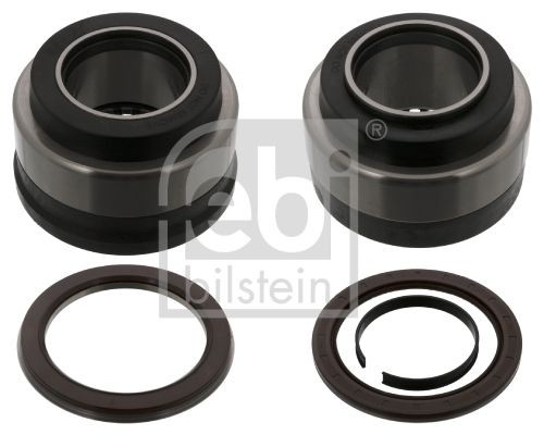 FEBI BILSTEIN Front Axle, steered trailing axle, with retaining ring, with shaft seal, 110 mm, Tapered Roller Bearing Inner Diameter: 58mm Wheel hub bearing 35047 buy