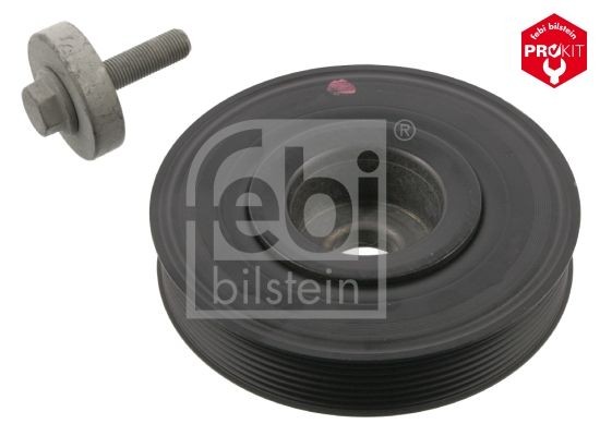 FEBI BILSTEIN 36247 Crankshaft pulley 7PK, Ø: 155mm, Number of ribs: 6, with screw, Bosch-Mahle Turbo NEW