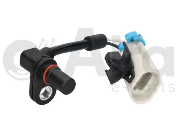 Alfa e-Parts Front axle both sides, 2-pin connector, 57,5mm, 105mm, 12V, grey/white, black Length: 105mm, Number of pins: 2-pin connector Sensor, wheel speed AF03877 buy