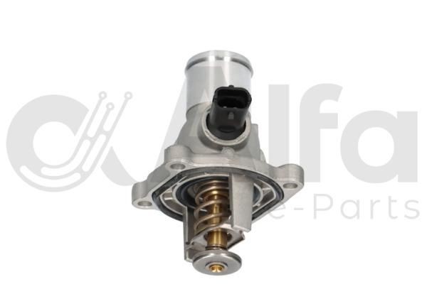 Alfa e-Parts Opening Temperature: 105°C, with seal, with thermostat, Cast Aluminium Thermostat, coolant AF10492 buy