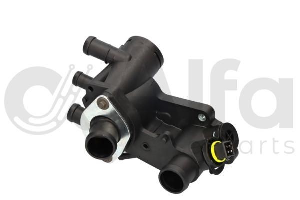 Alfa e-Parts AF10522 Thermostat Housing with accessories, with gaskets/seals, with lid, with thermostat
