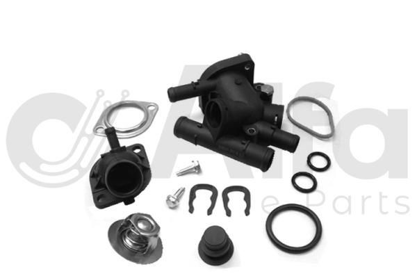 Alfa e-Parts with seal, with thermostat, with sealing plug, without sensor Thermostat, coolant AF12139 buy