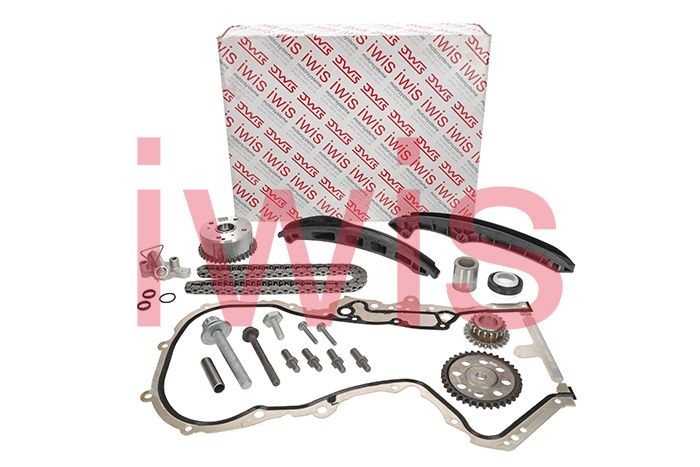 90001566 AIC with slide rail, with chain tensioner, with camshaft adjuster, with camshaft gear, with crankshaft gear, with crankshaft seal, with runner ring, with sleeve, with control housing gasket, with bolts/screws, Silent Chain, Closed chain Timing chain set 73566Set buy