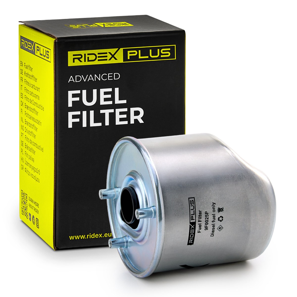 RIDEX PLUS 9F0025P Brandstoffilters FORD Grand C-Max (DXA/CB7, DXA/CEU) 1.6 TDCi 95 Pk Diesel 2023