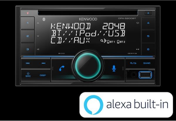 DPX-7200DAB KENWOOD Amazon Alexa ready, 2 DIN, 14.4V, AAC, FLAC, MP3, WAV, WMA Potência: 4x50W Auto rádio DPX-7200DAB comprar económica