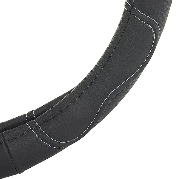 RIDEX PLUS 4791A0146P Steering wheel wrap black, Ø: 38cm, Leather