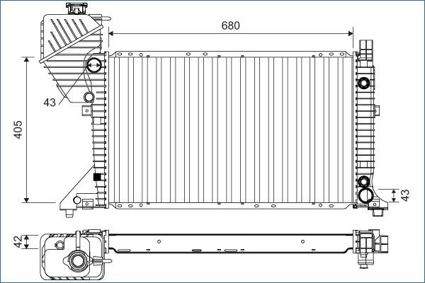 Mercedes SPRINTER Engine radiator 18971523 VALEO 701163 online buy