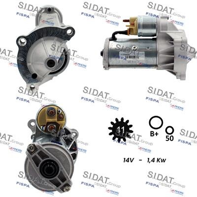 SIDAT S12VA0005A2 Starter motor 5802 M4