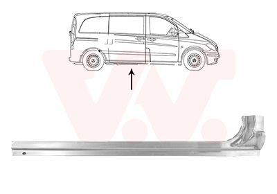 Einstiegsleisten Türschweller Türschutzleiste Seitenschweller Schutz  Einstieg passend für Mercedes Vito Viano W639 Baujahr 2003-2014 ABS schwarz  2tlg. E-Parts24