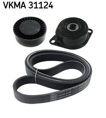 VKM 31004 SKF VKMA31124 Water Pump + V-Ribbed Belt Kit 98 007 165 80