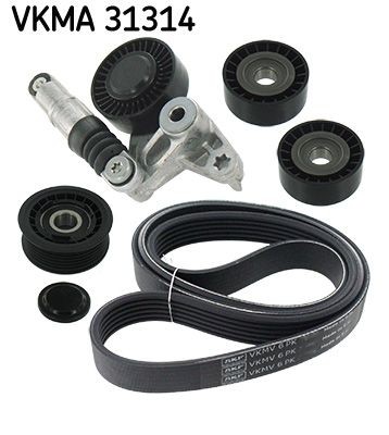 Original VKMA 31314 SKF Auxiliary belt kit VW