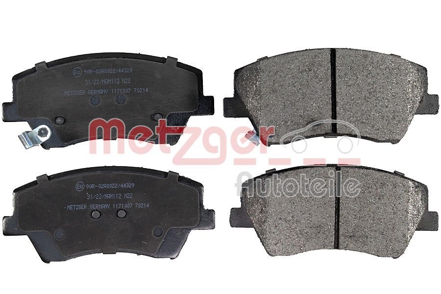 METZGER 1171007 Brake pad set HYUNDAI experience and price