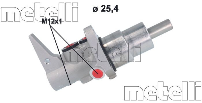 05-1194 METELLI Brake master cylinder AUDI D1: 25,40 mm, Aluminium