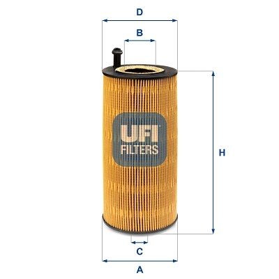 UFI Filter Insert Inner Diameter 2: 48, 50mm, Ø: 114mm, Height: 300mm Oil filters 25.237.00 buy