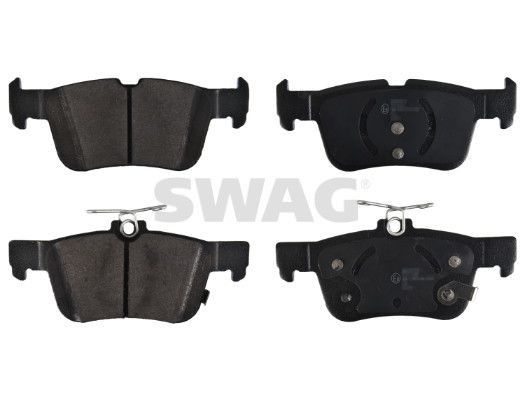 25798 SWAG Rear Axle, with acoustic wear warning Width: 48,4, 53,3mm, Thickness 1: 13,7mm Brake pads 33 10 6550 buy
