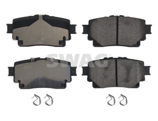 20582 SWAG Rear Axle, with anti-squeak plate Width: 47,6mm, Thickness 1: 15,4mm Brake pads 33 10 7013 buy
