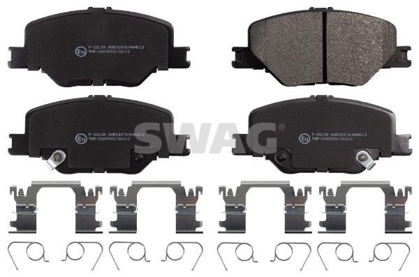 Original SWAG Disc brake pads 33 10 7486 for OPEL AGILA