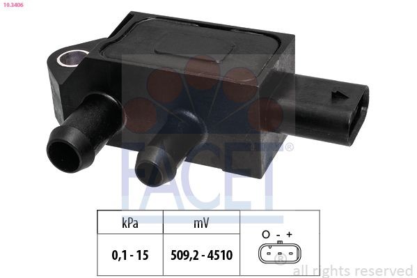 EPS 1.993.406 FACET Sensor, exhaust pressure 10.3406 buy
