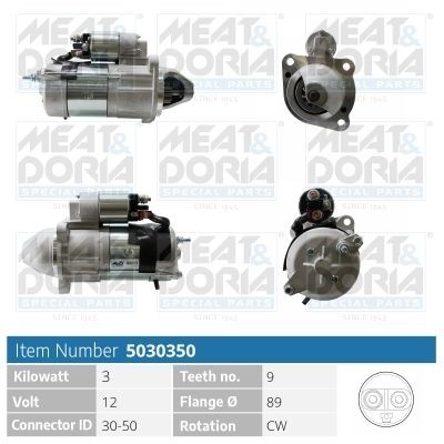 MEAT & DORIA 5030350 Starter motor 3586847