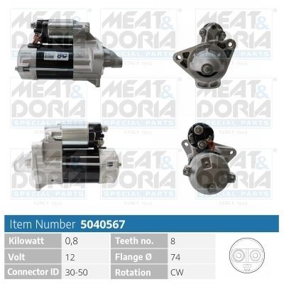 Daihatsu SIRION Starter motor MEAT & DORIA 5040567 cheap