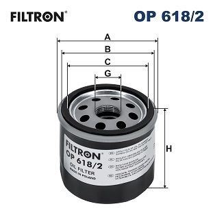 Original FILTRON Oil filter OP 618/2 for MAZDA RX-8