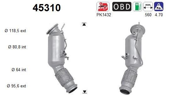AS 45310 Catalytic converter BMW 5 Series 2003 in original quality