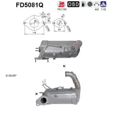 Renault Diesel particulate filter AS FD5081Q at a good price