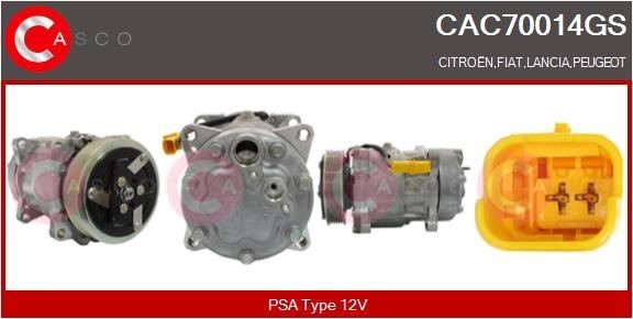 CASCO CAC70014GS AC compressor clutch 9687438080