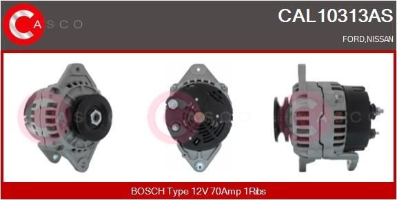 CASCO 12V, 70A, M8, CPA0096, Ø 80 mm, with integrated regulator Number of ribs: 1 Generator CAL10313AS buy