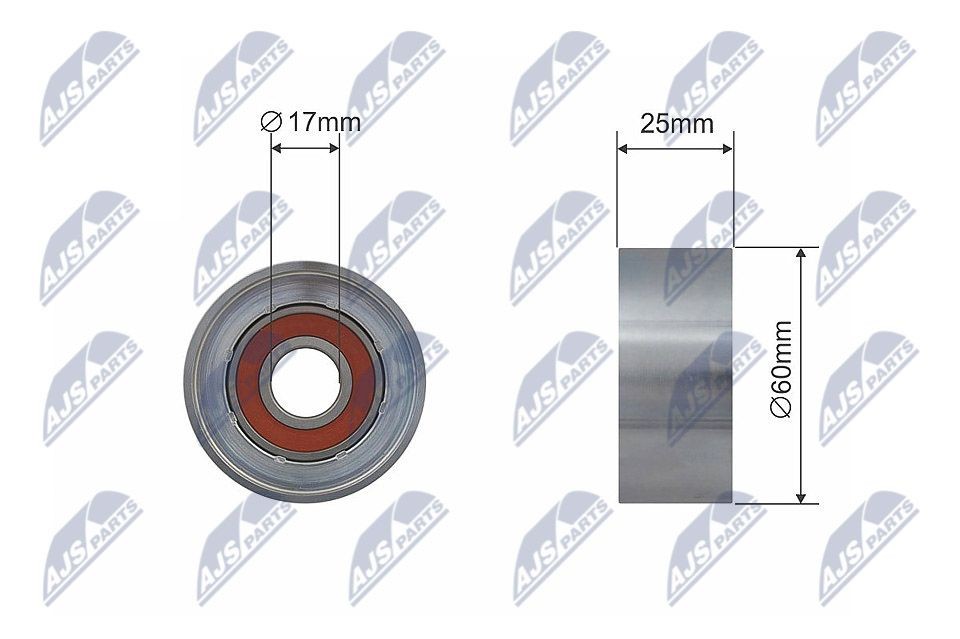 NTY RNK-CT-045 Timing belt tensioner pulley 8200933753