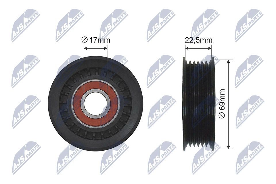 Iveco Tensioner Pulley, V-belt NTY RNK-DW-012 at a good price