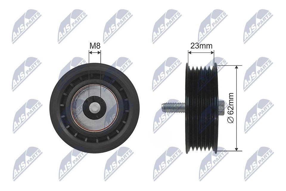 NTY RNK-ME-024 Deflection / Guide Pulley, v-ribbed belt A272 202 0819