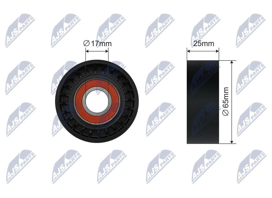 NTY RNK-ME-040 Tensioner pulley, v-belt MERCEDES-BENZ A-Class 1998 in original quality