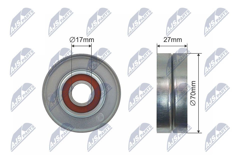 NTY RNKNS044 Deflection / guide pulley, v-ribbed belt Nissan X-Trail T31 2.0 FWD 140 hp Petrol 2013 price