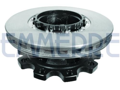 EMMERRE 931918 Wheel Hub 10x335, with bearing(s), with ABS sensor ring, Rear Axle