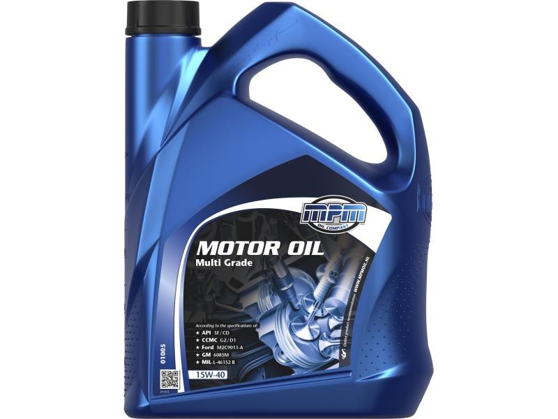 Car oil MPM 15W-40, 5l, Contains mineral oil, Mineral Oil longlife 01005