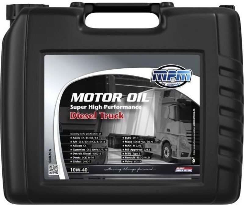 Engine oil MPM 10W-40, 20l, Part Synthetic Oil longlife 04020A