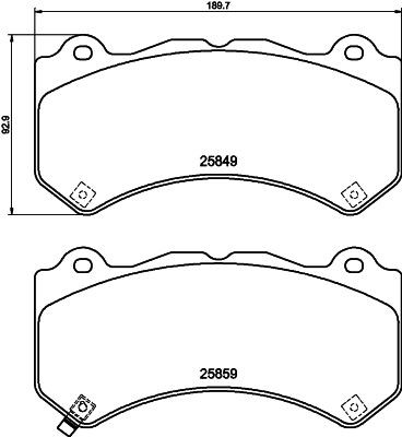 Nissan GT-R Tuning parts - Brake pad set HELLA 8DB 355 021-041