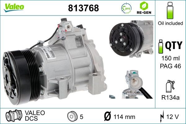 VALEO 813768 Air conditioning compressor 95200-64JB01