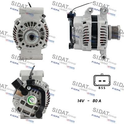 SIDAT 12V, 80A, B+ M8, Ø 50 mm Generator A12MH1205A2 buy