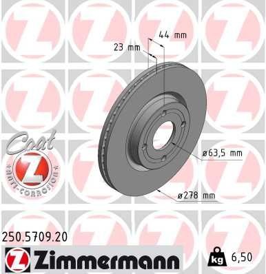 Great value for money - ZIMMERMANN Brake disc 250.5709.20