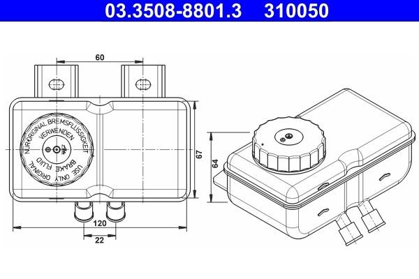 V10-7380 VAICO Bremsflüssigkeitsbehälter mit Sensor, mit Deckel ▷ AUTODOC  Preis und Erfahrung