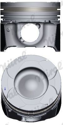 87-430300-00 NÜRAL Engine piston CHEVROLET 79,7 mm, with cooling duct, with piston ring carrier, for keystone connecting rod
